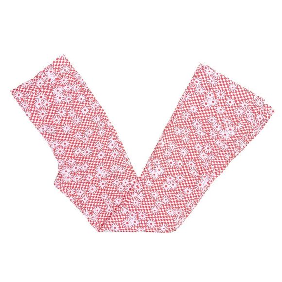 ZARA Orange Daisy Print Flare Bottom Pants - Size Medium - Picture 3 of 7